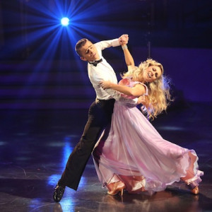 Eden Petrovski dancing with Michael Dameski.